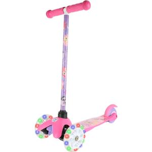 Self Balancing Kick Scooter with Light Up Wheels, Extra Wide Deck, 3 Wheel Platform, Foot Activated Brake, 75 lbs Limit, Kids & Toddlers Girls or Boys, for Ages 3 and Up