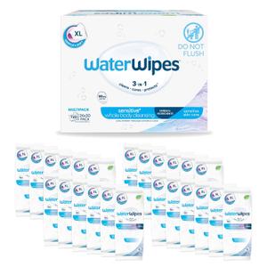 WaterWipes Sensitive Whole Body Cleansing Wipes, 99.9% Purified Water, XL Textured Wipes, Incontinence Care, Fragrance Free, 360 Count (12 Packs)