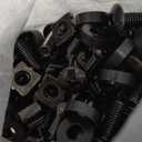 TCH Hardware 20 Pack Black Cage Nuts 10-32 - 3/4" Screws & Washers - for Rack Mount Server Audio Cabinets