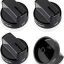 W10339442 Gas Stove Knobs(4 Pack), Cooktop Surface Burner Control Knobs Black Replacement,Fit for Whirl-Pool Gas Range/Stove/Oven, Replaces WPW10339442,PS11753188,2311008,AP6019877