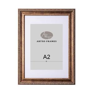 ArtXO 11x14 Antique Bronze Picture Frame, 2.4" Wide Ornate Wood, Wall Decor