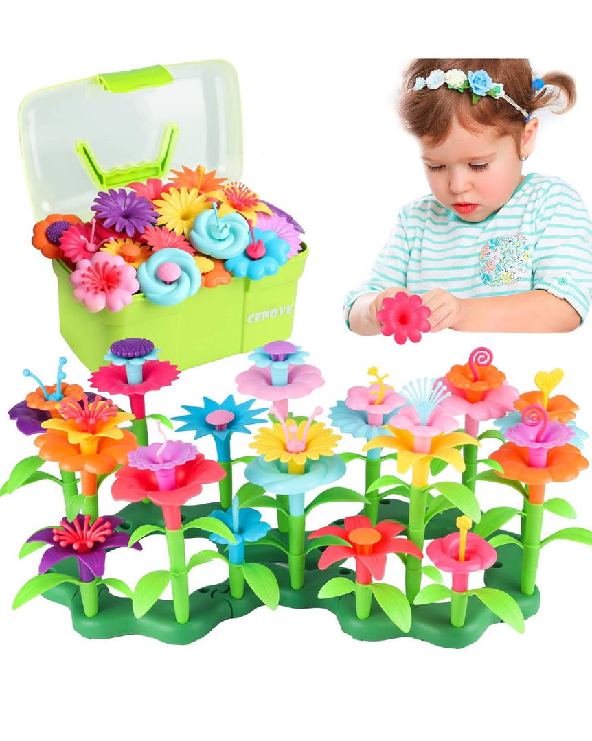 CENOVE Toddler Toys for 3 4 5 6 Years Old Boys Girls,Upgrade DIY Building Blocks Stacking Toys,STEM Educational Kids Toys Brain Development Preschool Kindergarten Toy with Storage Box
