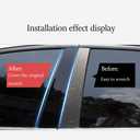 Automobile Door Window Pillar Post Trim 6Pcs Protector Cover for Honda CRV 2007 2008 2009 2010 2011