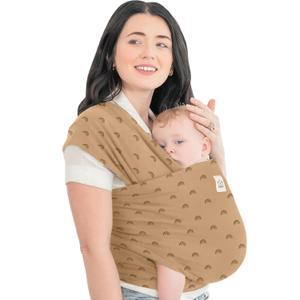 KeaBabies Baby Wrap Carrier - All in 1 Original Baby Carrier Newborn to Toddler Sling, Easy to Wear, Hands Free Bonding, Lightweight, Breathable Infant Wraps (Rainbow) (One Size (Pack of 1))