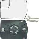 Driver Left Side Power Heated Mirror Glass for 20112014 Ford F150 with Rear Holder, Blind Spot Convex Side View Mirror, Replace for BL3Z17K707E