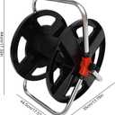 Garden Hose Reel, Heavy Duty Aluminum Hand Cranked Water Hose Reel Cart with 114ft Capacity ABS Frame, Portable Hose Holder for Yard Lawn Patio Outdoor