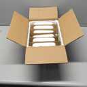 Foraineam 6 Pieces Bakeware Set, White Porcelain Souffle Dishes Creme Brulee Ramekins, 61/4 x 43/4 inch Rectangular Baking Pans with Double Handles White