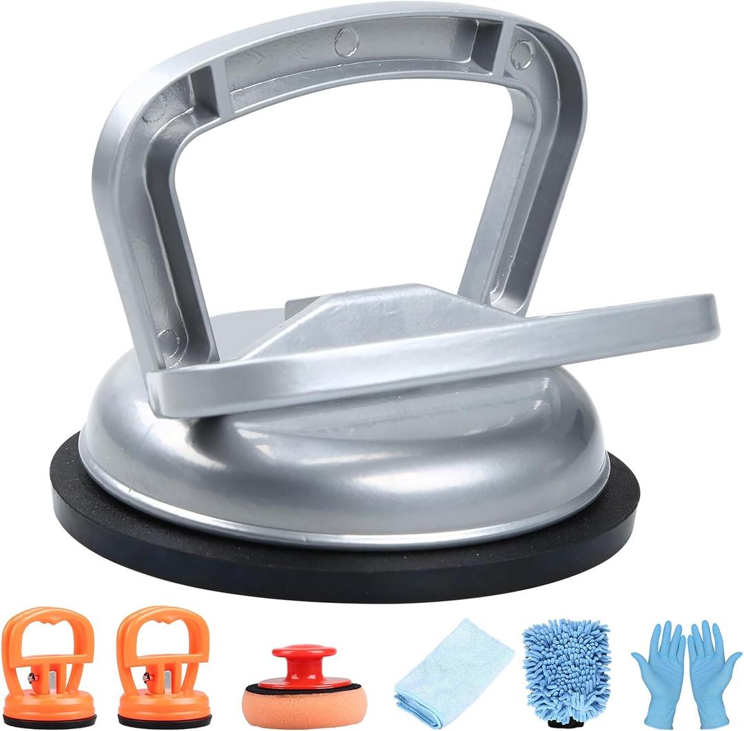 Aluminum Dent Puller, 7 Pack Strong Dent Removal Tool, Car Dent Puller Kit t Repair Kit for Cars Body, Glass, Screen, Moving Objects (for Car Suction, Den