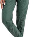Willit Women's Workout Jogger Studio Track Athletic Pants Hiking Casual Pants with Pockets Lightweight (Teal, L)