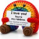 Mothers Day Birthday Gifts for Gay Lesbian LGBTQ+ Pride Month Graduation Gifts for Partner I Love You Gift for Wedding Anniversary Long Distance Gay Boyfriend Lesbian Girlfriend Handmade Rainbow Gift