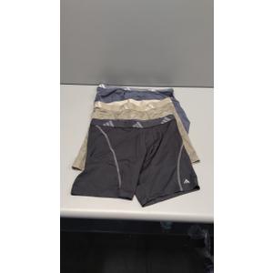 ‎adidas Men's Performance Stretch Cotton Boxer Briefs 3-Pack, Soft Underwear, Superior Comfort M