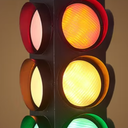SignWorks Decorative Four Sized LED Traffic Light Wall Mount Lamp Switch And Remove Controle With Bare Wireless 21" x 14" (Black)