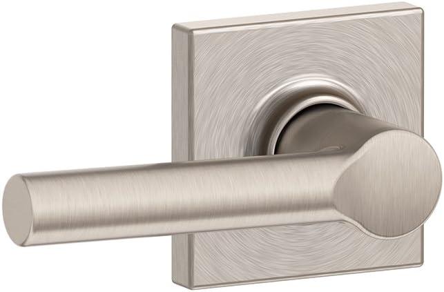 SCHLAGE F10 BRW 619 COL Collins Trim Broadway Hall and Closet Lever, Satin Nickel