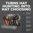 Stand for Baseball Hats, 2 Pcs No Install Acrylic Organizer for 14 Baseball Caps, use in a closet, dresser, desk our in the office (Clear)