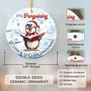 Penguin Christmas Ornament 2025 - Cute Penguin Gifts for Women Men, Animal Ornament for Friends Boys Girls, Ceramic Christmas Ornaments for Tree Decor - Holiday Keepsake & Xmas Gift Exchange Idea