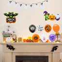 100+ Piece Halloween Decorations Set - All-in-One Kit Halloween Decor with Banner, Hanging Bats, Spider Web Decoration, Balloons, Photo Props & More! Fun for Kids & Family