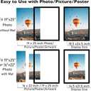 JCJMY 19x25 Picture Frame with 16x22 Mat Set of 3, Display Photo 16x22 with Mat or 19 x 25 Without Mat, Wall Hanging Large 19 by 25 Poster Frame with Plexiglass, 3 Pack, Black