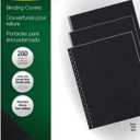 Fellowes Binding Linen Presentation Covers, Letter, Black, 200 Pack (5217001), Black Linen
