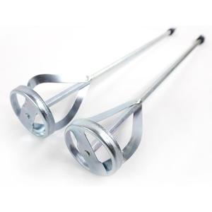 TILER Set of 2 Paint and Mud Mixer for Drill in 5 Gallon Bucket -Paint Stirrer Drill Attachment Fits all standard drills- Zinc plated steel - Hex head for non slip -Easy Cleaning Drill Paddle 8201