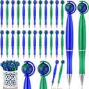 Supervitae 100 Pcs Globe Earth Pens Novelty Eco World Map Green Blue Ballpoint Pen 1 mm Black Gel Ink for Party Favor Classroom Reward Earth Day Travel Souvenir Gift Teacher Desk Decor Office Supply