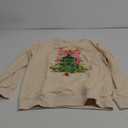 Christmas Sweatshirts for Women Bow Christmas Tree Long Sleeve Shirt Xmas Holiday Crew Neck Pullover Tops (Small, Apricot)