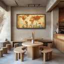 Large World Map Wall Art for Living Room Big Map Wall Decor Travel Cityscape Pictures Nautical Canvas Prints Painting Places of Interest Artwork Decoration for Bedroom Office Framed Gifts 30"x60"