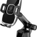 WixGear Phone Holders for Your Car - Dashboard & Windshield Car Phone Holder Mount with 60 Rotation, Strong Double Lock Suction Cup, Soft Anti-Slip Silicone Clamp, Fits iPhone & Galaxy