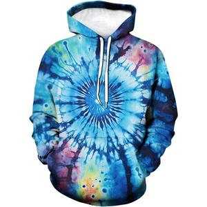 Creative Tie Dye Pattern Hoodies Colorful Hoodies Sweatshirt Pullover (L)