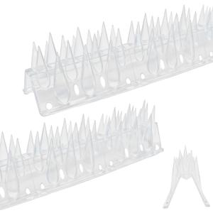 Bird Spikes, Clear, 22 Pack, New Roof Overhang Spikes, Pigeon Spikes for Fence, Outdoor, Garden, Keep Raccoon Seagull Away, Cat Fence Anti Climb, 23.6Feet