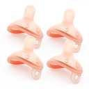 Garkoko Baby Pacifiers 0-6 Months, Breast-Like Shape Soft Silicone Newborn Pacifiers with Large Air Holes, BPA-Free, 4pcs