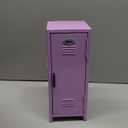 YOBRO Mini Locker with Lock and 2 Keys, 24PCS Magnetic Stickers, Miniature Storage Locker for Desk, Home, Bedroom, Office, Purple