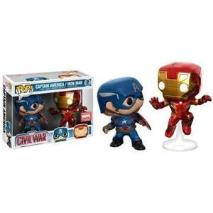 Pop! Marvel: Marvel Collector Corps Captain America & Iron Man (Civil War) (Action Pose) (2-Pack)