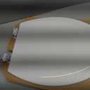 Bemis 1500EC Durable Wooden Toilet Seat, Easy Clean Hinges, Made in USA, Elongated, White
