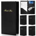 Lyellfe 12 Pack Restaurant Check Presenters, Guest Check Card Holder, PVC Leather Check Presenters for Servers, Black with Gold Thank You Imprint, Ideal for Restaurants, Cafe Bar Eatery