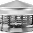 Semetall 8 Inch Round Chimney Cap,304 Stainless Steel Chimney Cover with Screen,Stove Pipe Chimney Cap for Insulation Vent Cover Outside,Silver