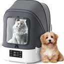 Automatic Pet Dryer Box, 60L Foldable, 360Quiet Airflow, Temperature/Time Control  Grooming Hair Blower for Dogs, Cats & Puppies