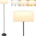 Mid Century Modern Floor Lamp for Living Room, Dimmable Tall Lamp with 3 Color Temperature Dimmable LED Bulb, Cordless Pole Lamp for Bedroom, Reading Lamps Floor Standing
