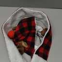 SCENEREAL Dog Christmas Outfit - Elk Hat and Buffalo Scarf Costumes Set for Large Dogs, Funny Pet Xmas Holiday Outfits Clothes, Puppy Cosplay Party Apparel Accessory