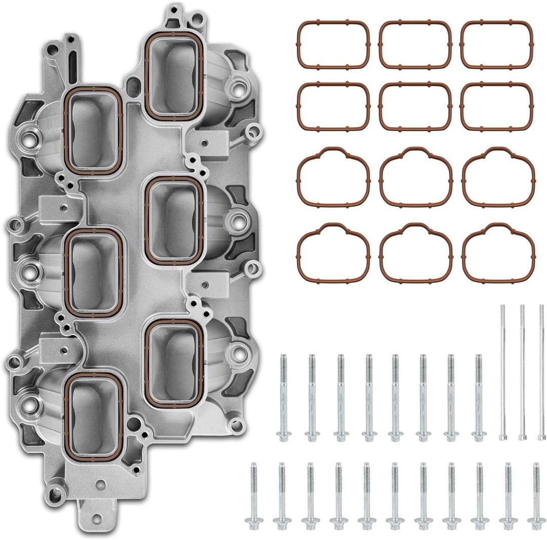 Upgraded Full Aluminum Engine Lower Intake Manifold with Gasket Compatible with 2011-2018 Jeep Grand Cherokee Wrangler | Dodge Journey Grand Caravan 3.6L V6 Replaces # 5184199AF