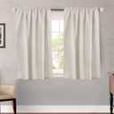 H.VERSAILTEX Light Reducing Curtains Thermal Insulated Window Treatment Panels Room Darkening Privacy Assured Drapes for Living Room Back Tab/Rod Pocket Bedroom Drapes 2 Panels, Ivory - 52 x 45 Inch