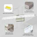 Brushed Nickel Vanity Lights for Bathroom, 24 Inch Modern LED Bathroom Light Fixtures Over Mirror with Iceberg Pattern Acrylic, 5500K Daylight Wall Sconce for Mirror Cabinet and Makeup Sink