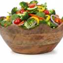 Mela Artisans Medium Scalloped Decorative Wooden Bowl | 10 Inch Mango Wood Fruit & Serving Bowl | Natural Grain Texture | Ideal for Kitchen Counter | Snacks | Desserts | Bread | Handcrafted Decor