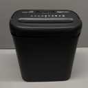 Basics 8Sheet High Security Cross Cut Paper and Credit Card Shredder with P4 Security, Auto Shutoff, Black