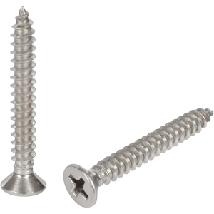 #8 x 1-1/4" Stainless Steel 304 (18-8) Flat Head Phillips Wood Screws 50pcs Solid Stainless Screw by Jigreat