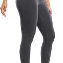 ENERBLOOM Workout Leggings for Women Yoga Pants 7/8 High Waisted Athletic Tights Silky Feeling Soft 25" Gym Activewear Lounge Grey Large