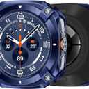 Suitisbest Metal Case for Samsung Galaxy Watch Ultra (2025/2024), Rugged Stainless Steel Protective Bezel with Back Cover, Bumper Cover for Samsung Galaxy Ultra Watch 47mm (Multiple Colors) (Blue White)