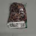 BAIMORE Women's Sexy Mesh Deep V Neck Leopard Print Ruffle Trim Lace Up Long Sleeve Blouse Top.M