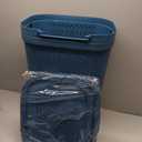 Mind Reader 60L Slim Laundry Hamper, Clothes Basket, Lid, Ventilated, Plastic, Set of 2, Blue, 2-Pack