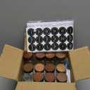 ZEHIQ 12Pcs Glass Spice Jars with Acacia Wood Lids, 4 oz Square Seasoning Containers with Labels, Seasoning Jars with Shaker Lids, Chalk Pen, Funnel, Cleaning Brush, Spice Bottles for Cabinet, Drawer