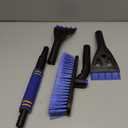 34" Extendable Ice Scrapers for Car Windshield 2-in-1 Snow Brush for Car Snow Scraper for Car Snow Scraper and Drush with Ergonomic Foam Grip for Cars, Trucks, SUVs with 360 Pivoting Brush Head Blue